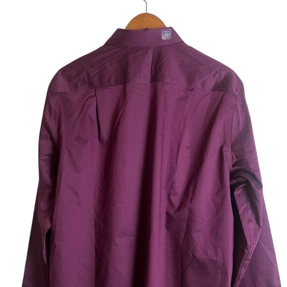 NWT! Calvin Klein maroon infinite non‎ iron button down shirt - Picture 9 of 12